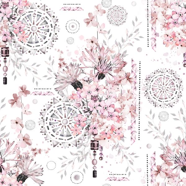 Behang Bloemen En Ornamenten - Afbeelding 2