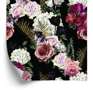 Behang Rozen, Varenbladeren