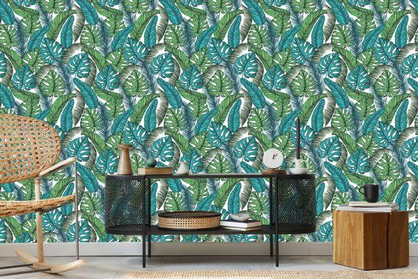 Behang Monstera Jungle Bladeren - Afbeelding 5