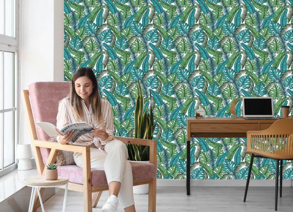 Behang Monstera Jungle Bladeren - Afbeelding 7