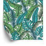 Behang Monstera Jungle Bladeren
