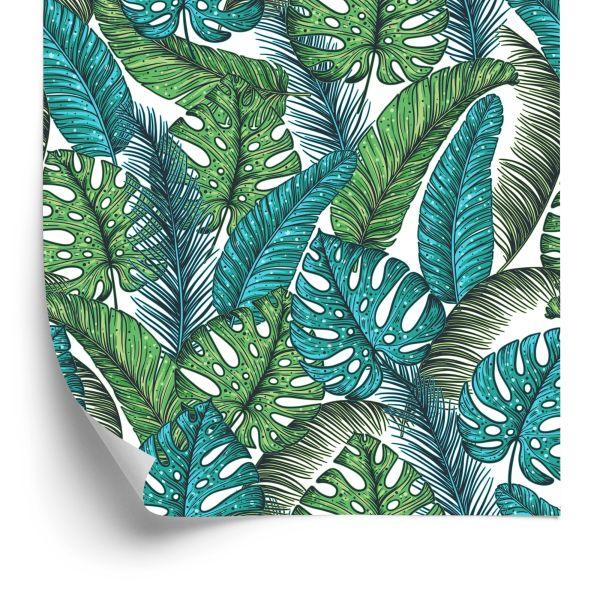 Behang Monstera Jungle Bladeren