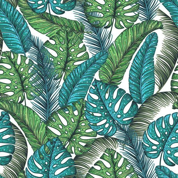 Behang Monstera Jungle Bladeren - Afbeelding 2
