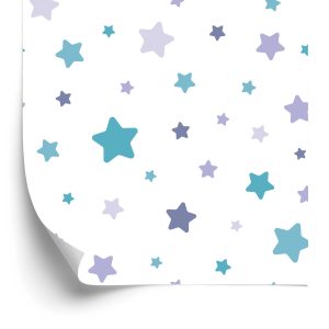 Behang Voor Kinderen - Veelkleurige Sterren