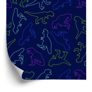 Behang De Kleurrijke Dinosaurussen Voor De Babykamer