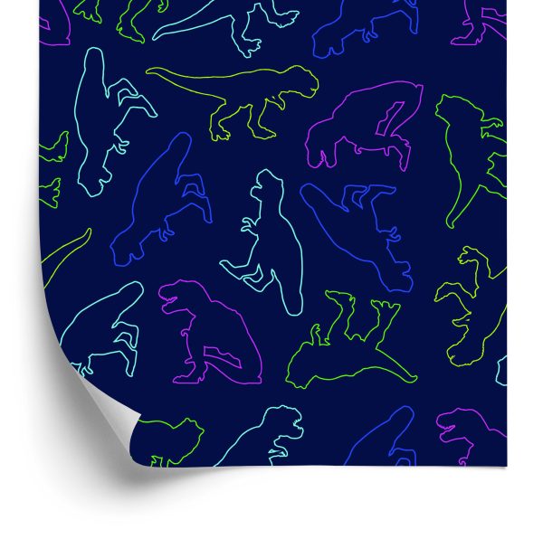 Behang De Kleurrijke Dinosaurussen Voor De Babykamer