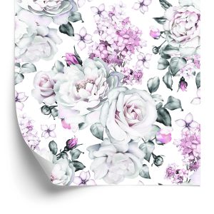 Behang Rozen Pioenen Planten