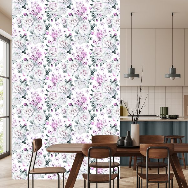 Behang Rozen Pioenen Planten - Afbeelding 4