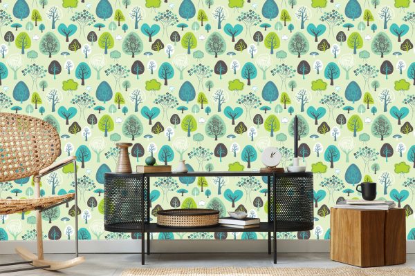 Behang Groene Planten Boom Kinderkamer - Afbeelding 5