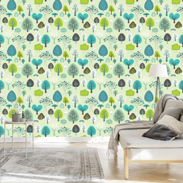 Behang Groene Planten Boom Kinderkamer - Afbeelding 3
