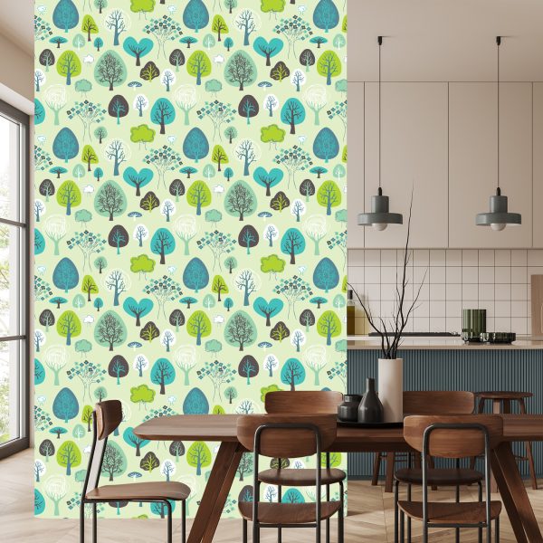 Behang Groene Planten Boom Kinderkamer - Afbeelding 4