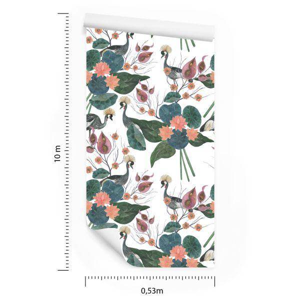 Behang Kranen Tussen Bloemen - Afbeelding 8