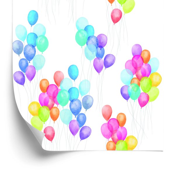 Behang Kleurrijke Ballonnen