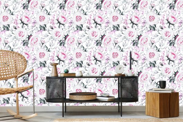 Behang Rozen Zoals Getekend - Afbeelding 5