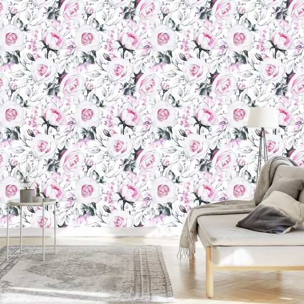 Behang Rozen Zoals Getekend - Afbeelding 3