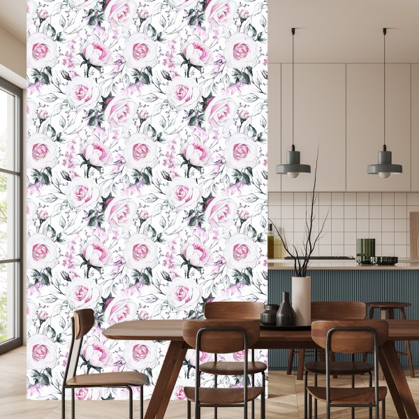 Behang Rozen Zoals Getekend - Afbeelding 4