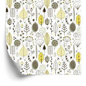 Behang Leaves Scandinavische Stijl Kinderkamer