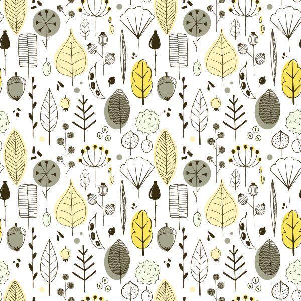 Behang Leaves Scandinavische Stijl Kinderkamer - Afbeelding 2