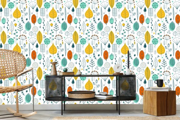 Behang Laat Een Scandinavische Stijl Achter Voor De Babykamer - Afbeelding 5