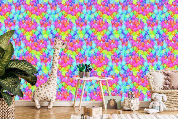 Behang Veelkleurige Ballonnen - Afbeelding 5