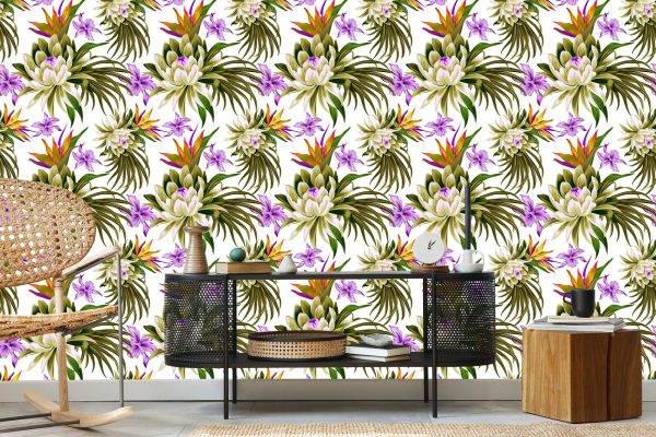 Behang Lotusbloemen 3D - Afbeelding 5