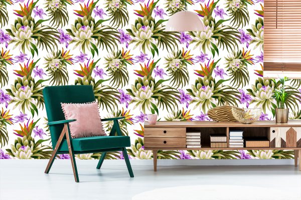 Behang Lotusbloemen 3D - Afbeelding 6