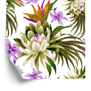 Behang Lotusbloemen 3D