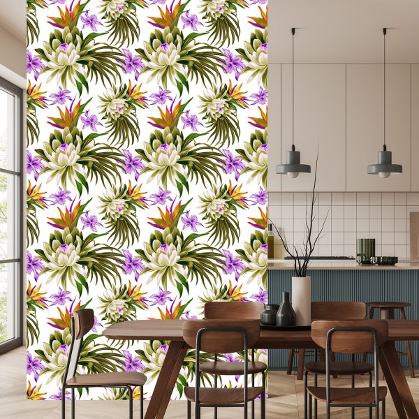 Behang Lotusbloemen 3D - Afbeelding 4
