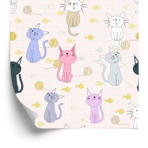 Behang Voor Kinderen - Kittens En Vissen