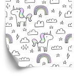 Behang Voor Kinderen - Regenboogeenhoorns