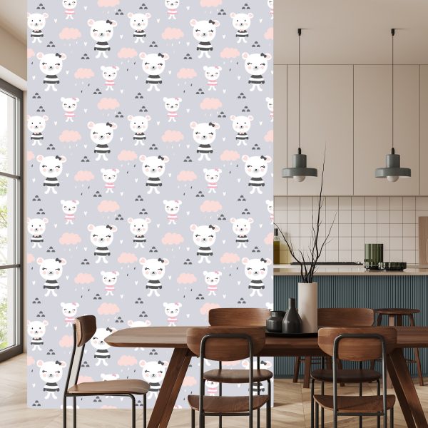 Behang Harten Teddyberen - Afbeelding 4