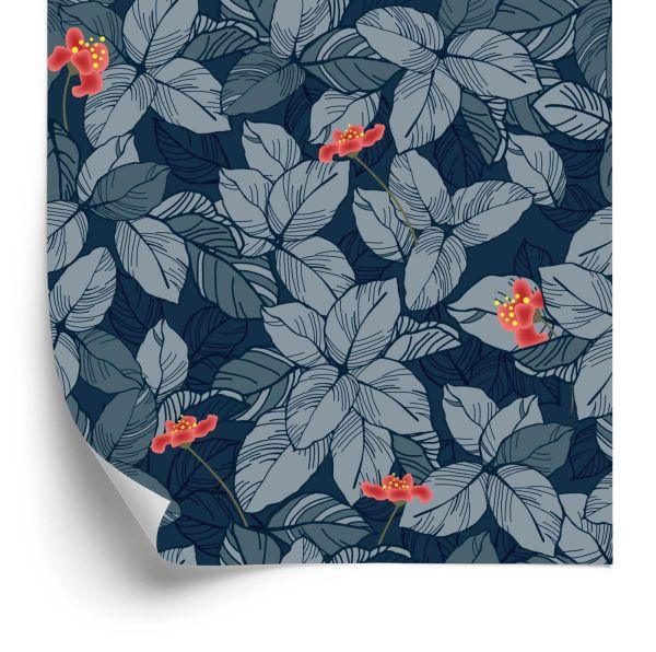 Behang Bloemen En Bladeren