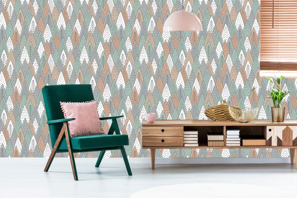 Behang Voor Een Boomslaapkamer In Scandinavische Stijl - Afbeelding 6