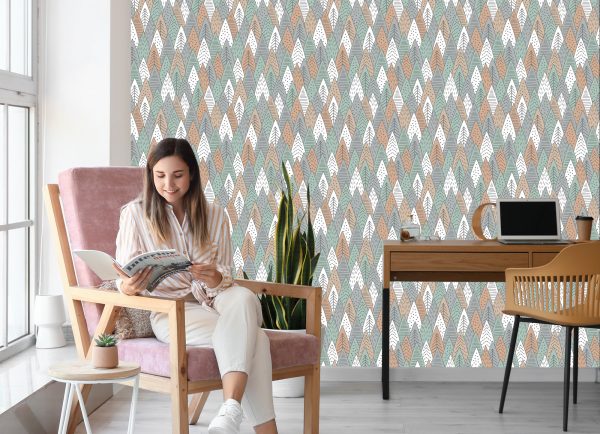 Behang Voor Een Boomslaapkamer In Scandinavische Stijl - Afbeelding 7