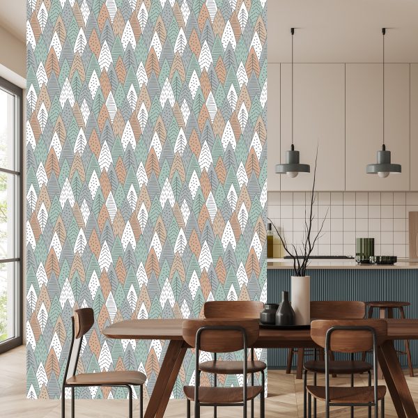 Behang Voor Een Boomslaapkamer In Scandinavische Stijl - Afbeelding 4