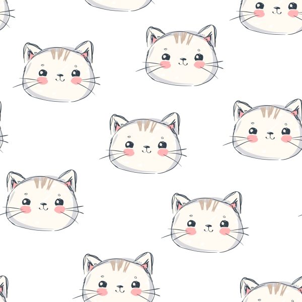 Behang Voor Kinderen - Lachende Kittens - Afbeelding 2