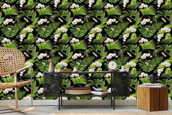 Behang Bloemen Orchideeën Natuur Voor De Slaapkamer - Afbeelding 5