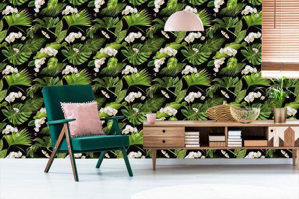 Behang Bloemen Orchideeën Natuur Voor De Slaapkamer - Afbeelding 6