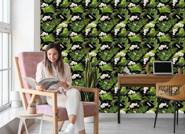 Behang Bloemen Orchideeën Natuur Voor De Slaapkamer - Afbeelding 7