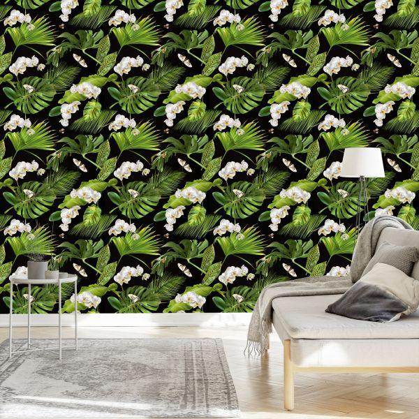 Behang Bloemen Orchideeën Natuur Voor De Slaapkamer - Afbeelding 3