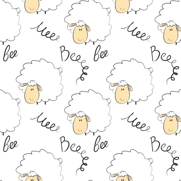 Behang Lieve Schapen - Afbeelding 2