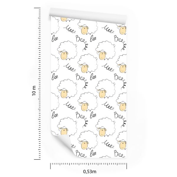 Behang Lieve Schapen - Afbeelding 8