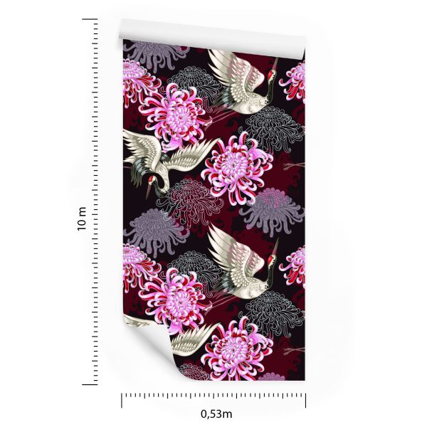 Behang Kranen En Kleurrijke Bloemen - Afbeelding 8