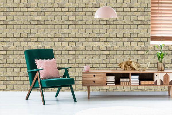 Behang 3D-Effect Van Baksteen - Afbeelding 6