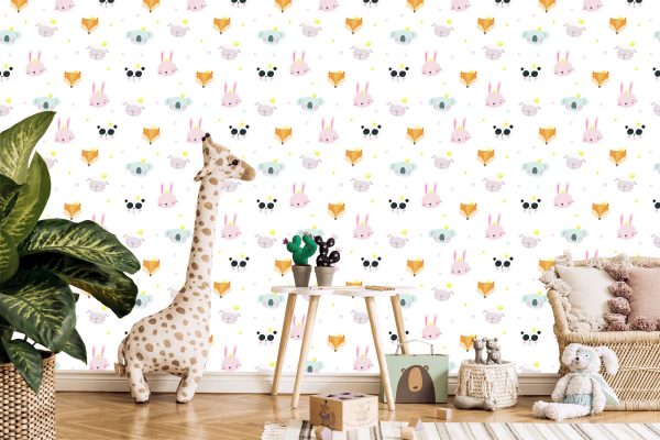 Behang Voor Kinderen, Dieren, Vossen, Schapen, Panda's - Afbeelding 5