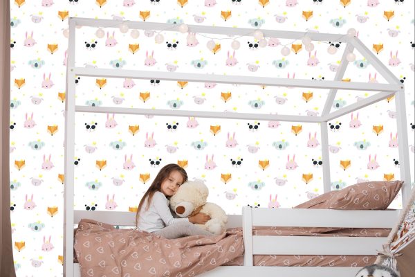 Behang Voor Kinderen, Dieren, Vossen, Schapen, Panda's - Afbeelding 7