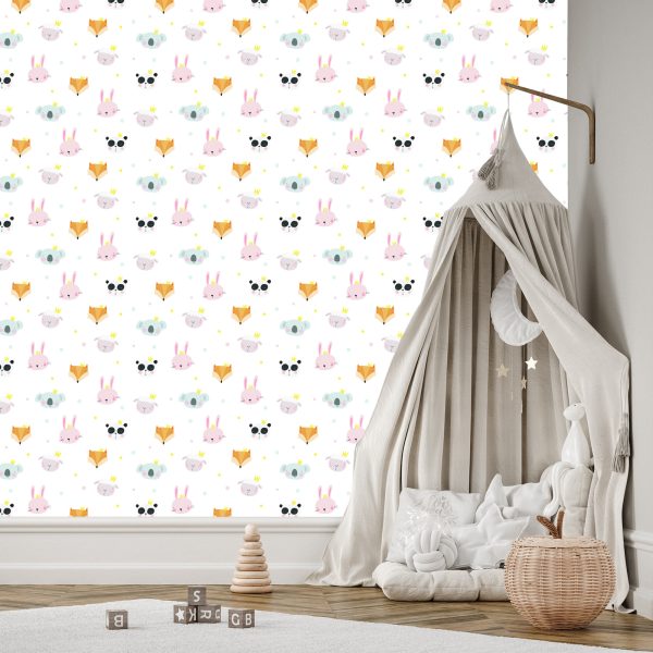 Behang Voor Kinderen, Dieren, Vossen, Schapen, Panda's - Afbeelding 3