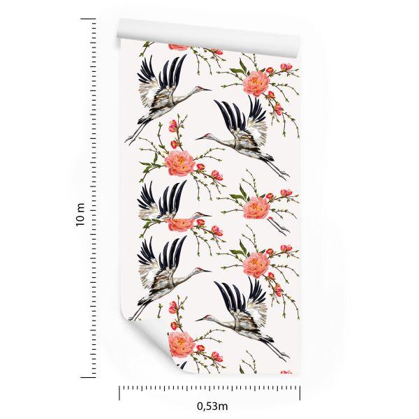 Behang Kranen En Bloemen - Afbeelding 8