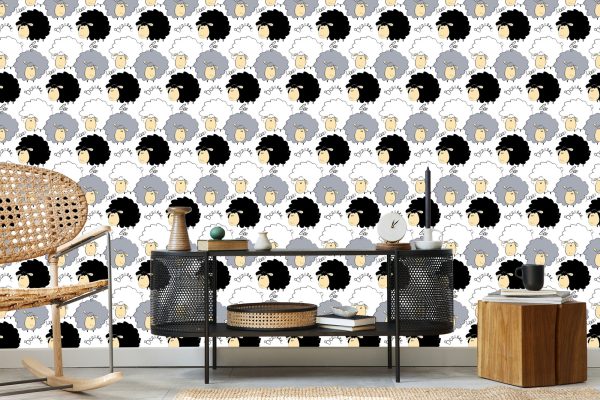 Behang Lachende Schaap - Afbeelding 5