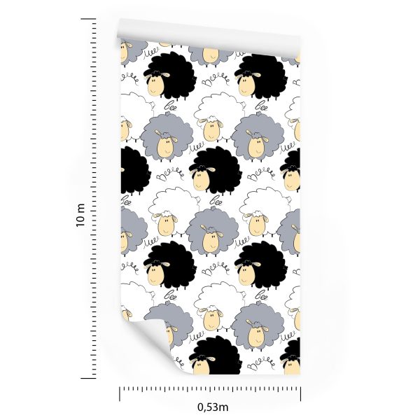Behang Lachende Schaap - Afbeelding 8